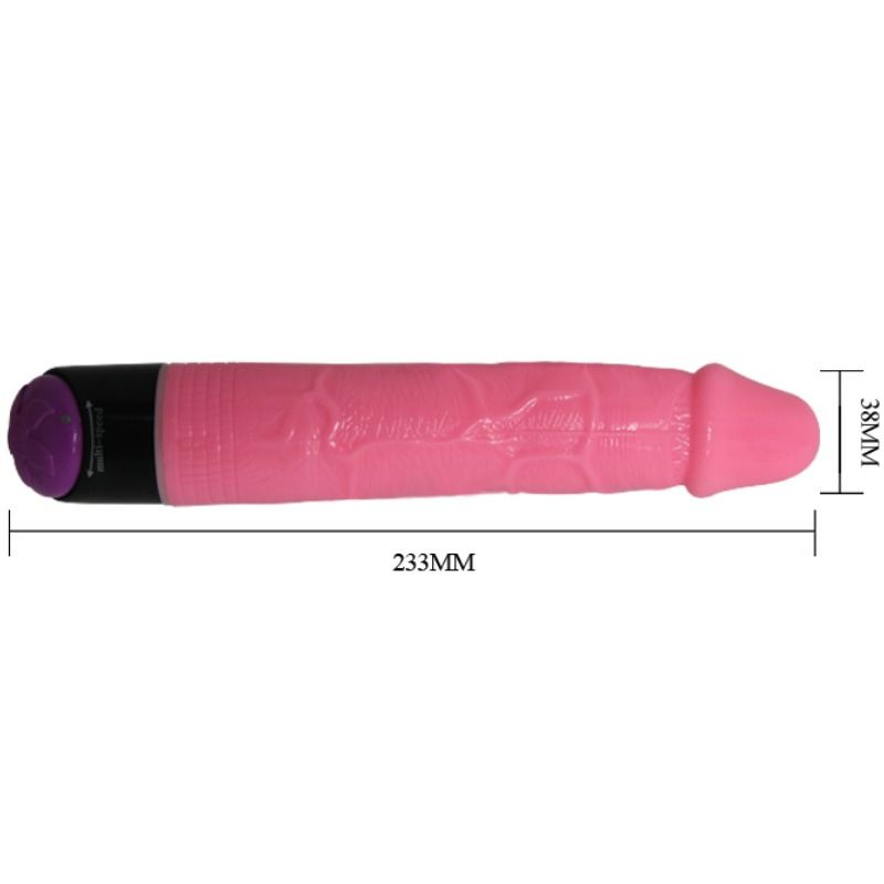 Dildo Realistico Vibrante Baile — TPR Morbido, 23 cm Rosa