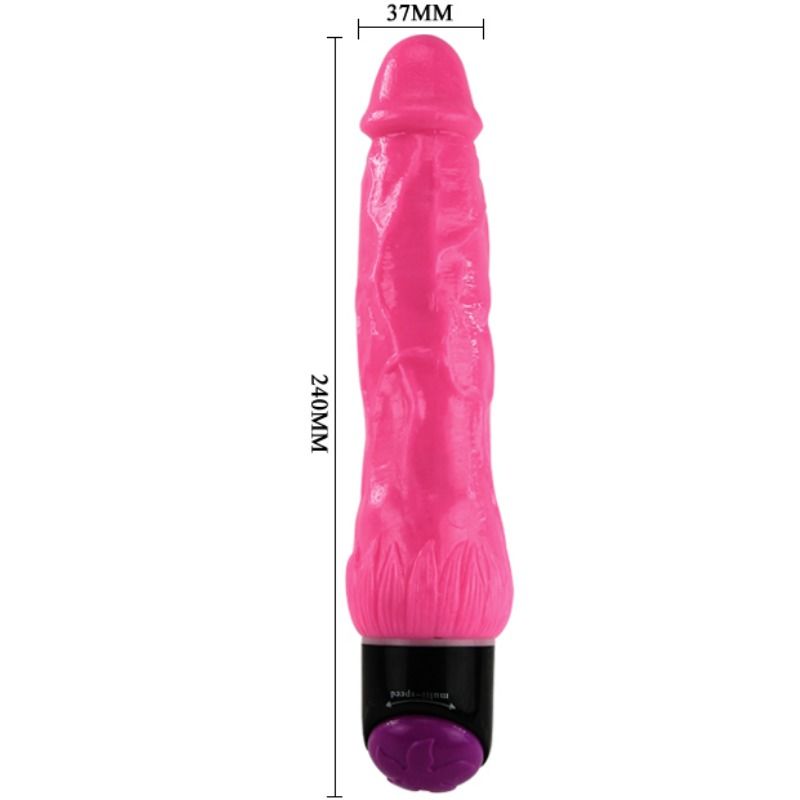 Dildo Realistico Vibrante Baile — TPR Morbido 24 cm Rosa