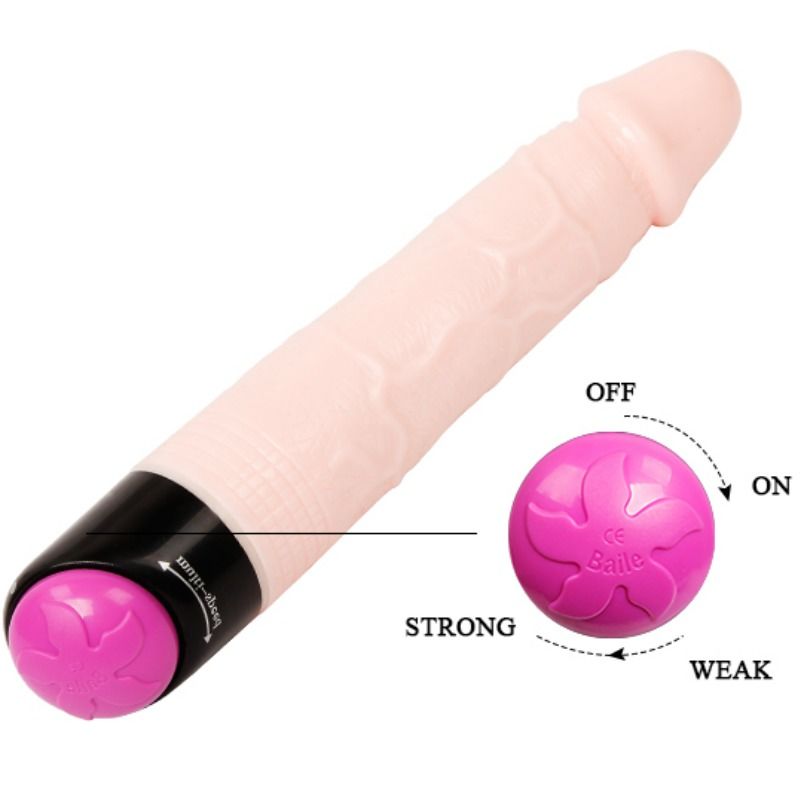 Dildo Realistico Vibrante Baile — PVC Morbido, 24 cm
