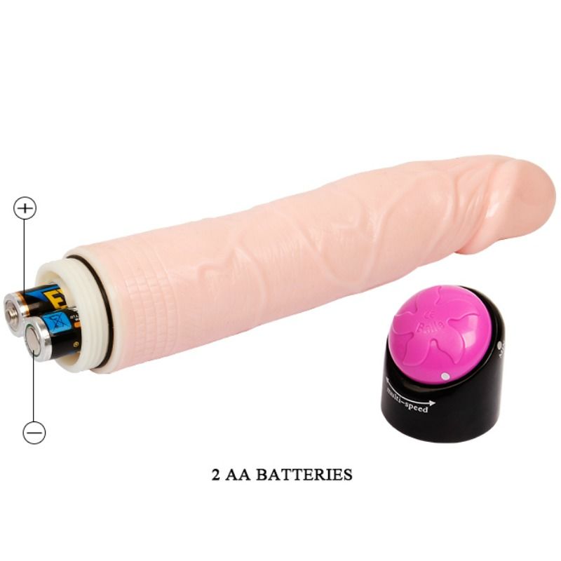 Dildo Realistico Vibrante Baile — PVC Morbido, 24 cm