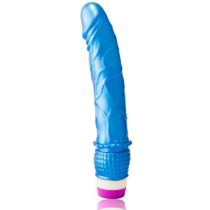 Vibratore Realistico Baile Linex — Gelatina Morbida, 23 cm, Blu