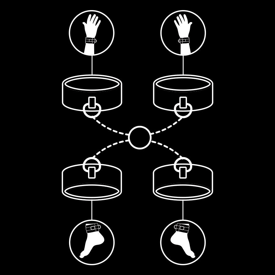 Kit Manette BDSM Mani e Caviglie Fetish Submissive — Vegan