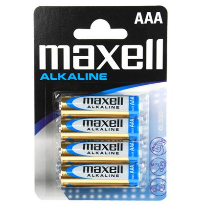 Batterie Alcaline AAA Maxell — 4 Unità