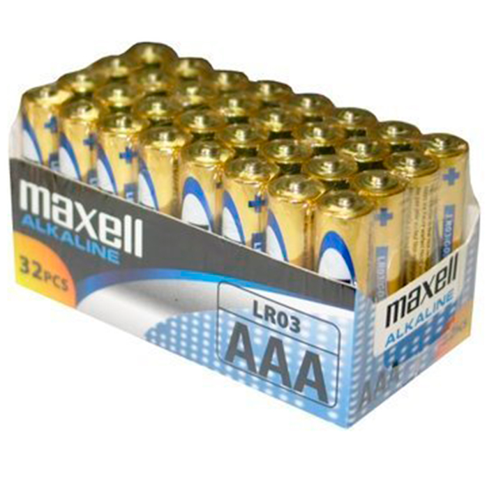 Batterie Alcaline AAA Maxell LR03 — 32 Unità