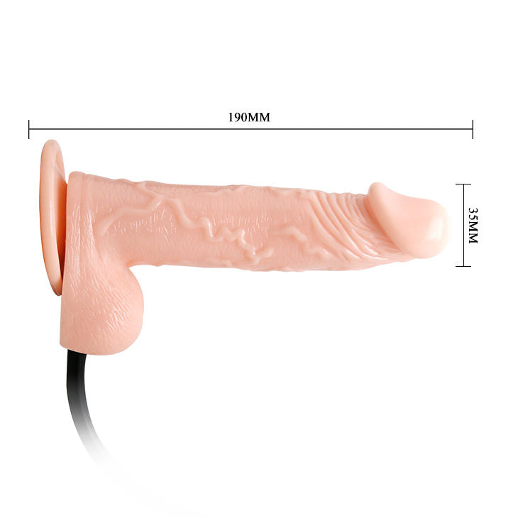 Dildo Realistico Vibrante Gonfiabile Baile — TPR, Pompa Manuale