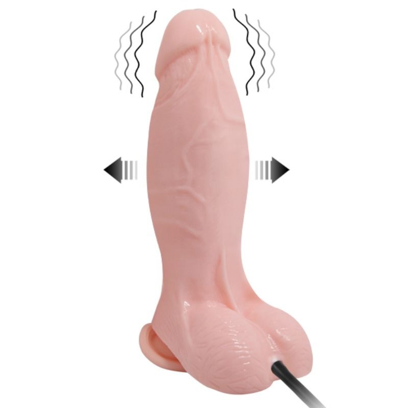 Dildo Realistico Vibrante Gonfiabile Baile — TPR, 18.8 cm