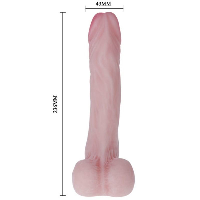 Dildo Realistico con Ventosa Baile — TPR Flessibile