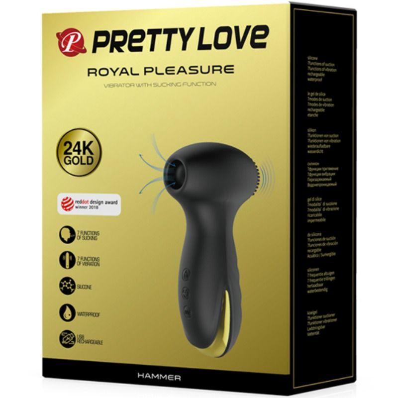 Succhia Clitoride con Vibrazione Pretty Love Hammer — 3 Accessori