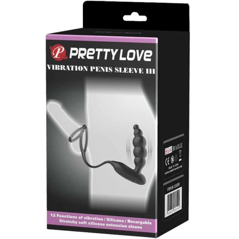 Anello Fallico con Stimolatore Prostatico Pretty Love — 12 Modalità