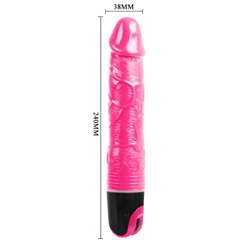 Vibratore Realistico Vibrante Baile — TPR Multiveloctà, Rosa