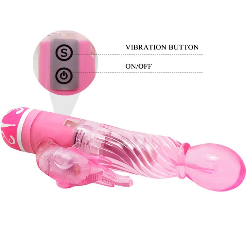 Vibratore Rabbit Multivelocità Baile — Stimolatore Clitoride, Rosa
