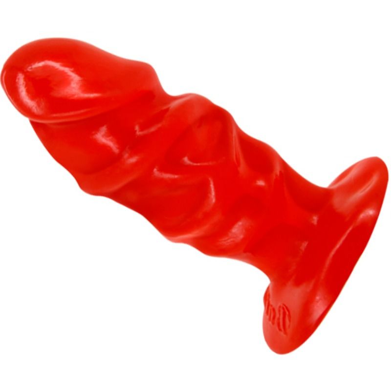 Plug Anale con Ventosa Baile Unisex — Flessibile, Rosso
