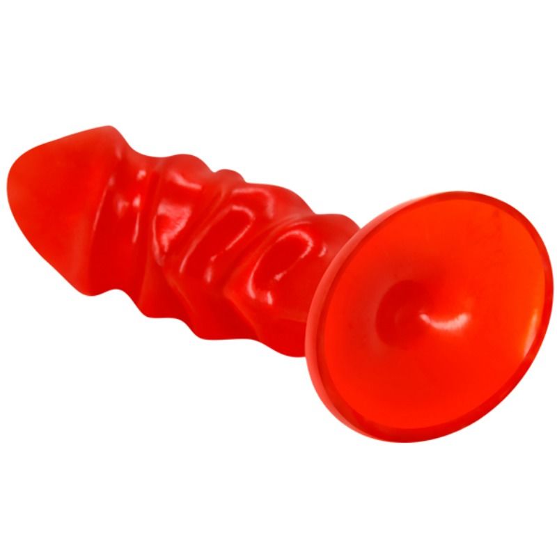 Plug Anale con Ventosa Baile Unisex — Flessibile, Rosso