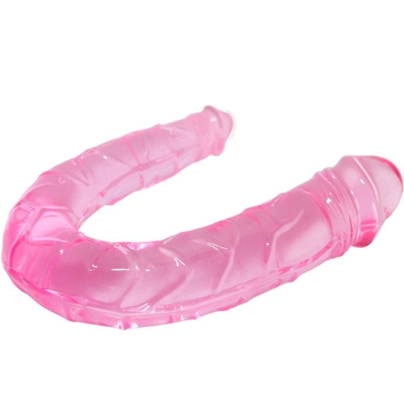 Dildo Doppio Strapless Baile — TPR Rosa, 30,5 cm