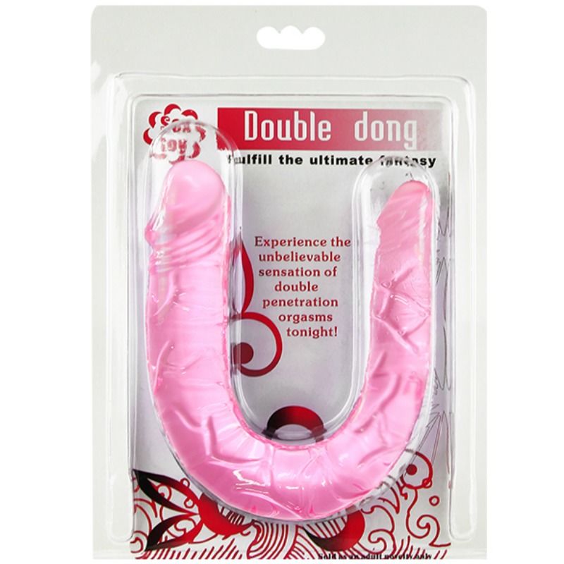 Dildo Doppio Strapless Baile — TPR Rosa, 30,5 cm