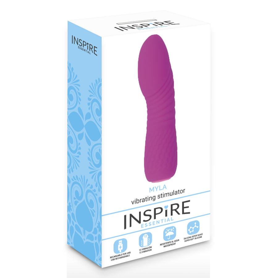Vibratore Punto G Inspire Myla — Silicone Flessibile Ricaricabile