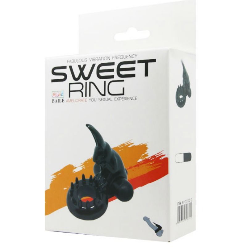 Anello Vibrante BAILE ANELLO CON CONIGLIO — Nero