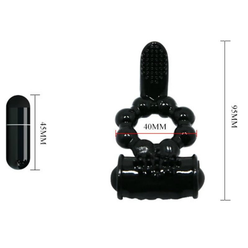 Anello Fallico Vibrante con Stimolatore Clitoride Baile Sweet