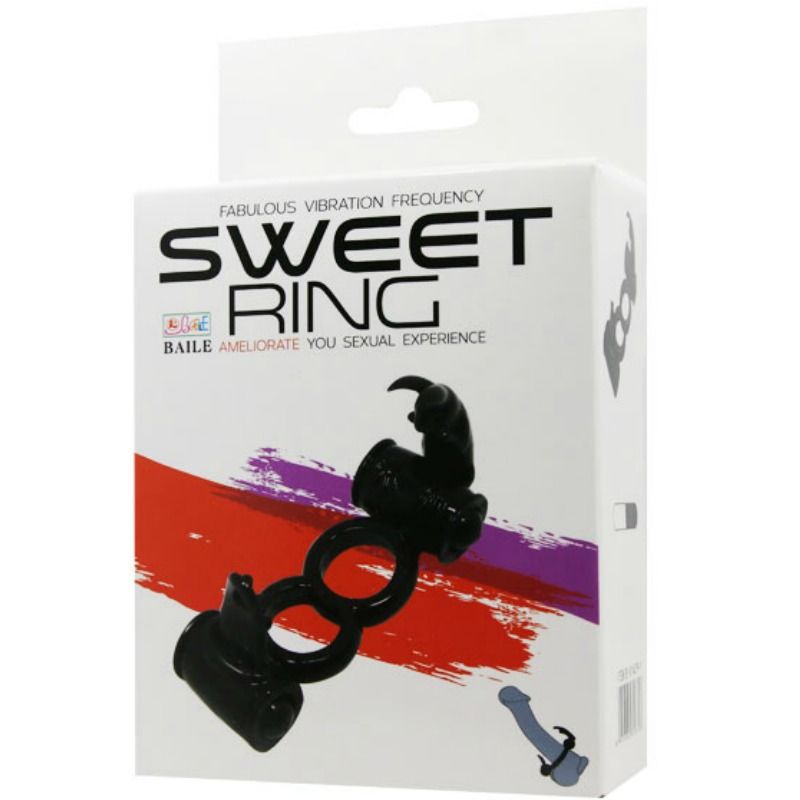 Anello Fallico Vibrante Doppio Rabbit Baile Sweet — TPR