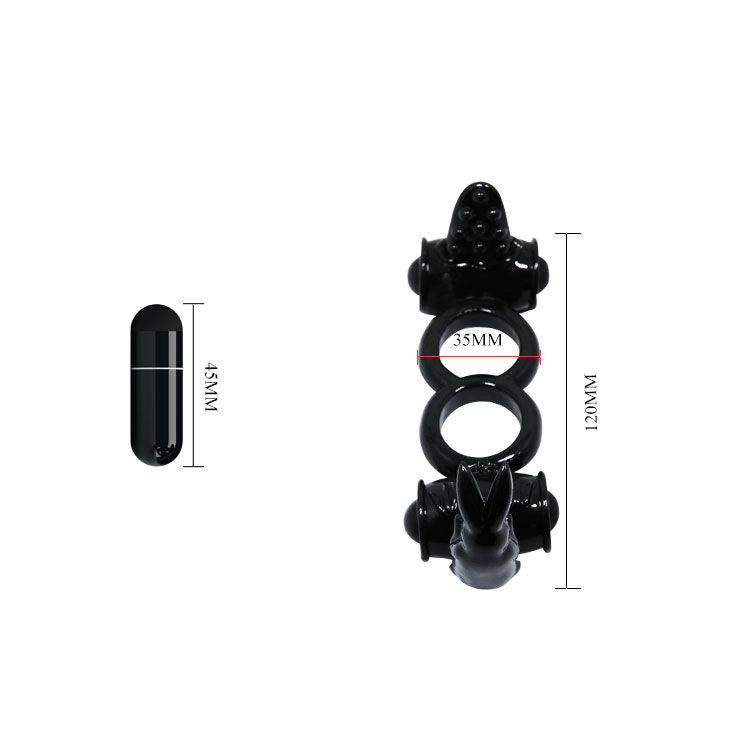 Anello Fallico Vibrante Doppio Rabbit Baile Sweet — TPR
