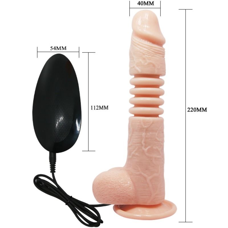 Dildo Realistico con Ventosa Baile Thunder Up — TPR/ABS