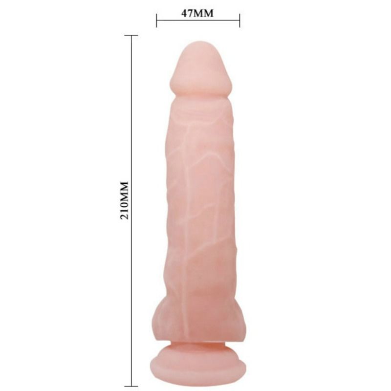 Dildo Realistico con Ventosa Baile — TPR Flessibile 21.5 cm