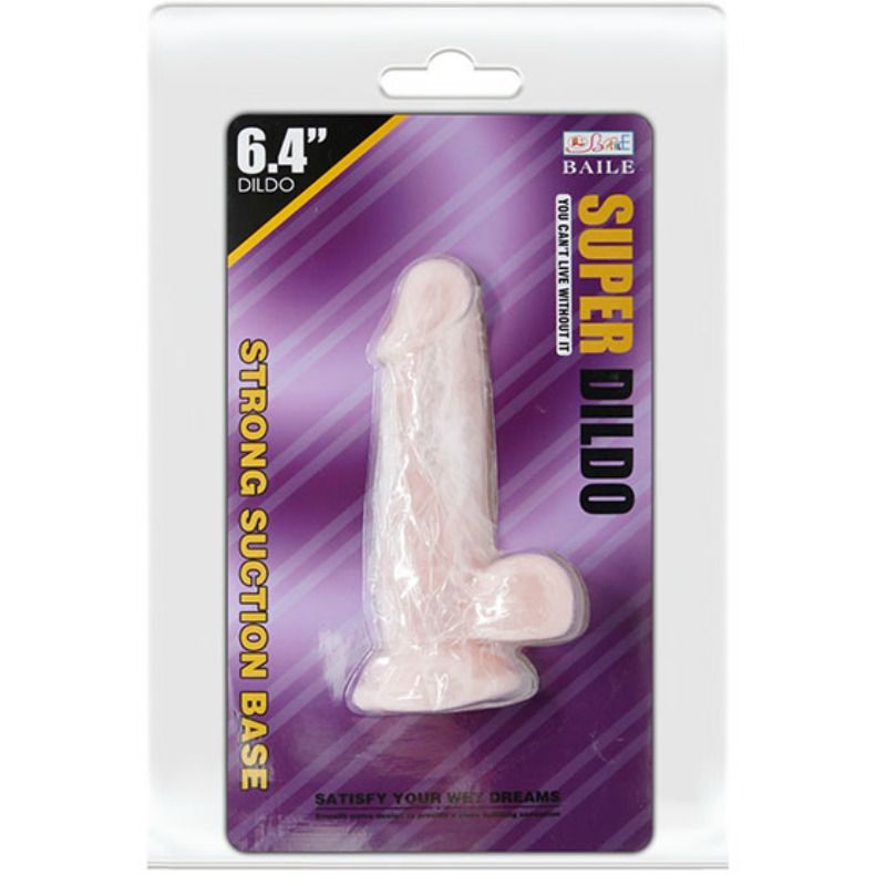 Dildo Realistico con Ventosa Baile — TPR Flessibile 16.5 cm