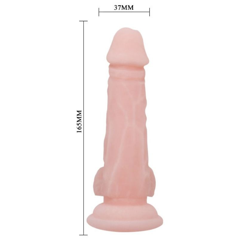 Dildo Realistico con Ventosa Baile — TPR Flessibile 16.5 cm