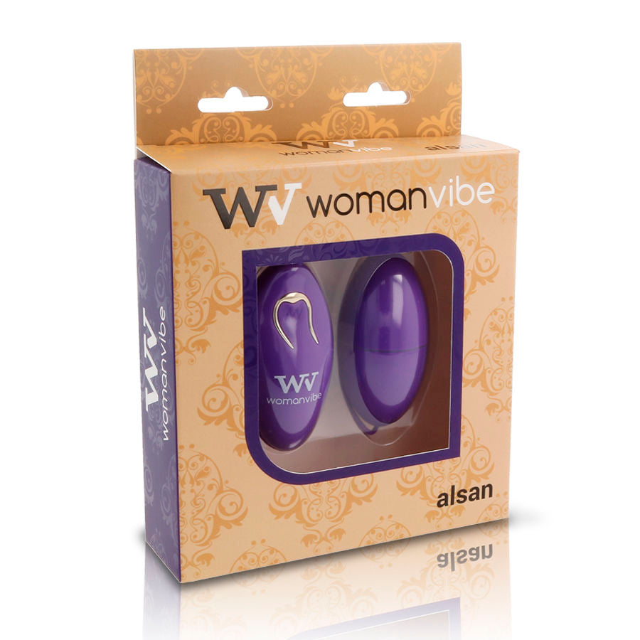 Uovo Vibrante con Telecomando Womanvibe Alsan — Silicone, 12 Modi