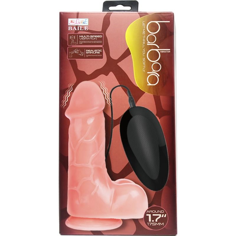 Dildo Realistico a Ventosa Baile Barbara — PVC, Vibrante
