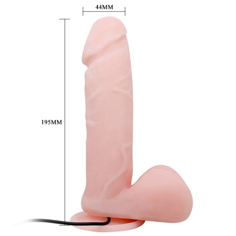 Dildo Realistico Vibrante con Rotazione Baile Oliver — Ventosa