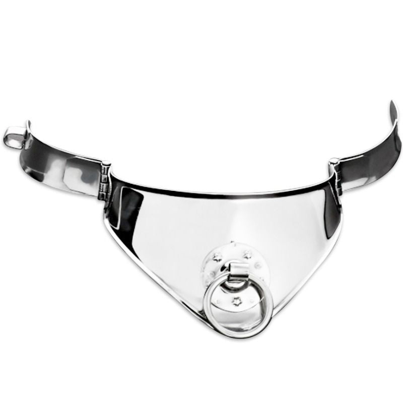 Collare BDSM Rigido in Metallo Metal Hard — con Anello e Lucchetto