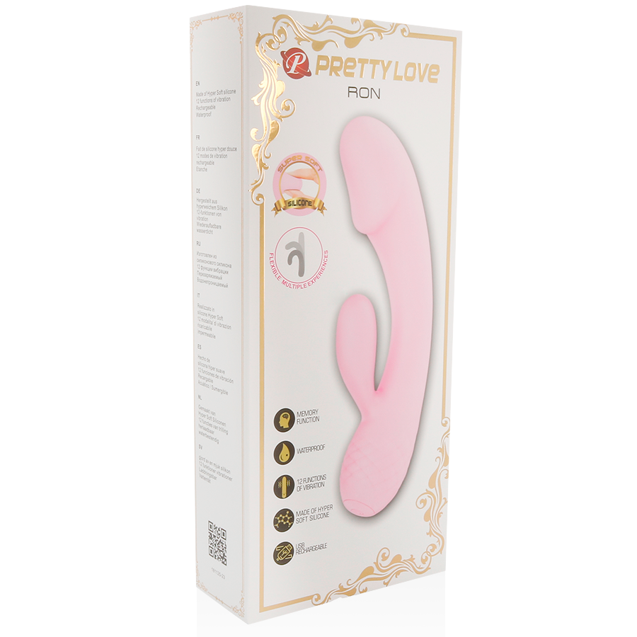 Vibratore Rabbit Pretty Love Ron — Silicone, 12 Modalità