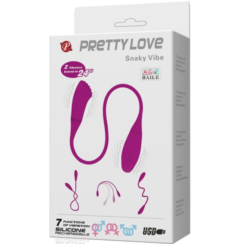 Vibratore Rabbit Doppio Stimolatore Pretty Love Smart Snaky Vibe