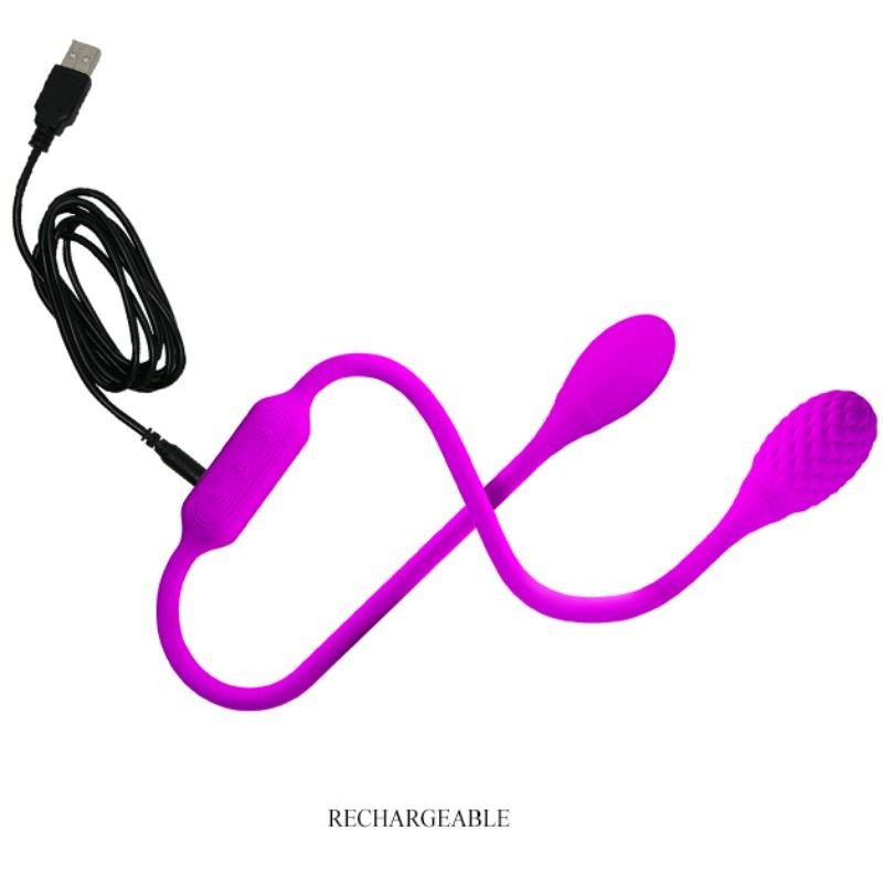 Vibratore Doppio Flessibile Pretty Love Dream Lovers Whip 2
