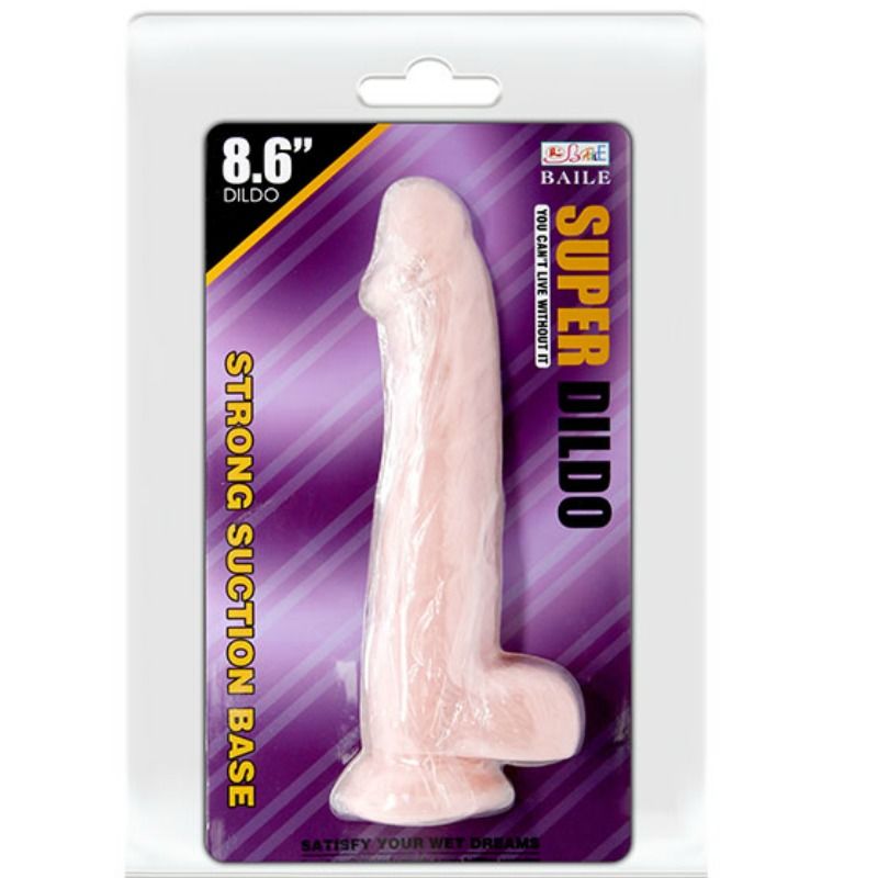Dildo Realistico con Ventosa Baile — TPR Flessibile 22 cm