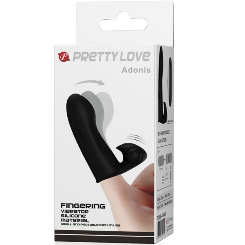 Vibratore Ditale Pretty Love Adonis — Silicone, Portatile