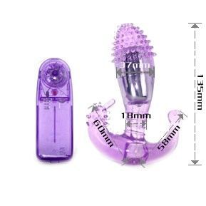 Vibratore Rabbit Punto G Baile Ripple — Silicone, Lilla