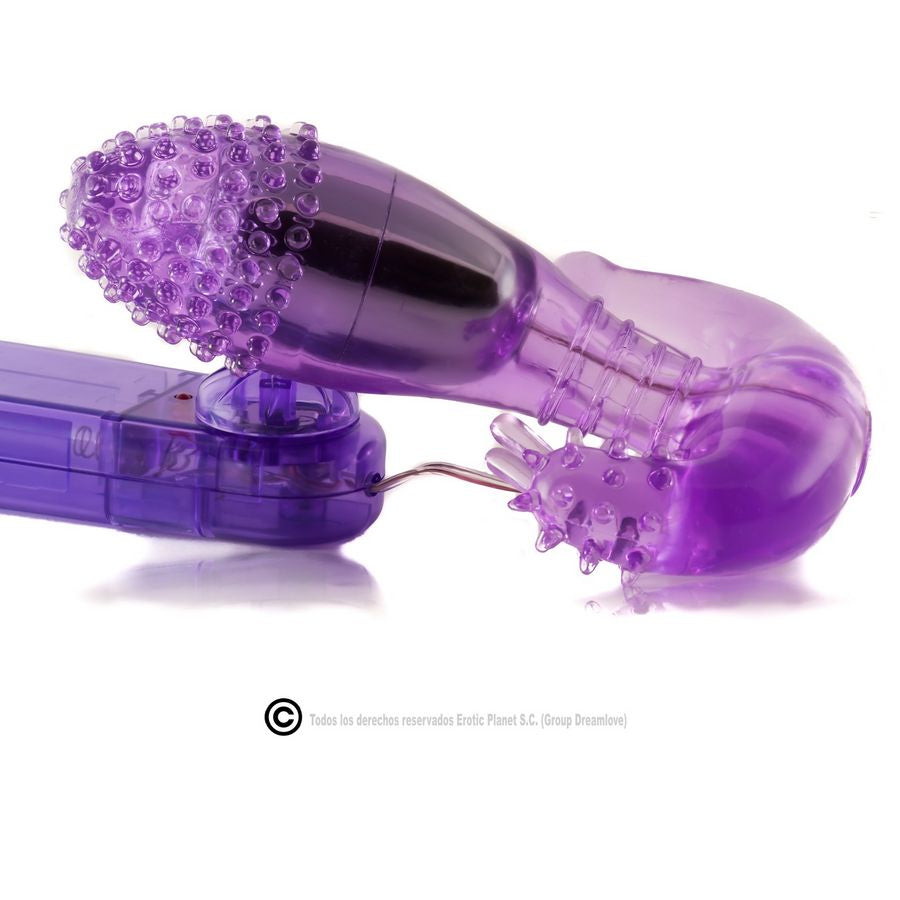 Vibratore Rabbit Punto G Baile Ripple — Silicone, Lilla