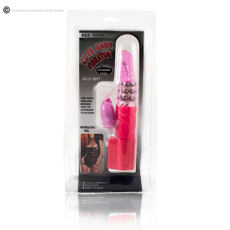 Vibratore Rabbit Rotante Baile — Gelatina, 20 Modalità