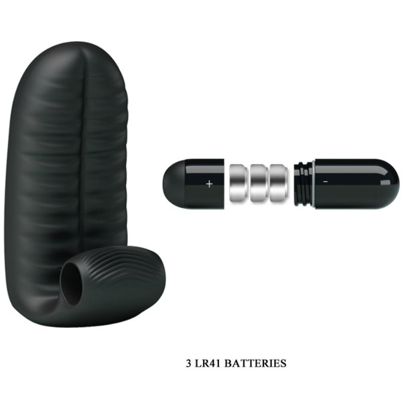 Vibratore Ditale Clitoride Pretty Love Abbott — Silicone Nero