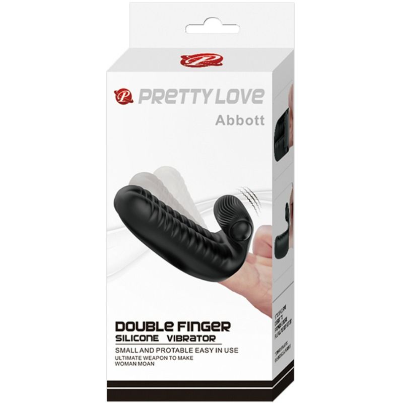 Vibratore Ditale Clitoride Pretty Love Abbott — Silicone Nero