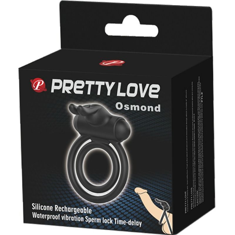 Anello Fallico Vibrante Pretty Love Osmond — Silicone, Doppio