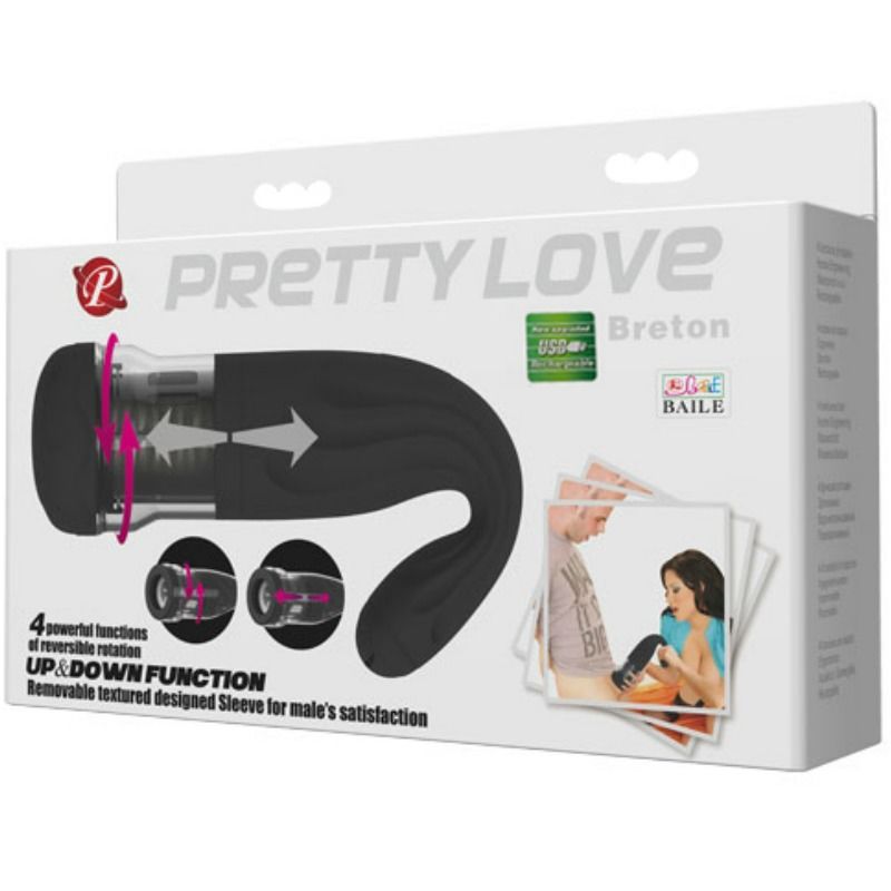 Masturbatore Maschile Rotante Pretty Love Breton — 4 Modalità