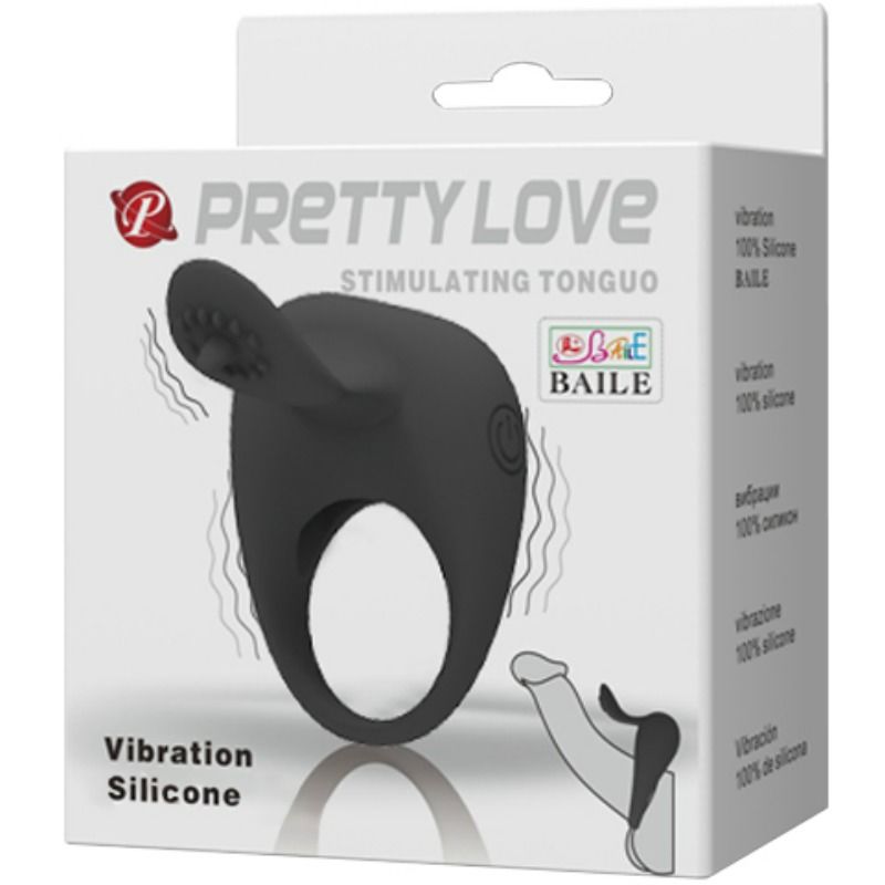 Anello Fallico Vibrante Pretty Love — con Linguetta Stimolante