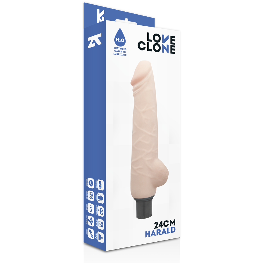 Dildo Realistico Autolubrificante Loveclone Harald — 24 cm