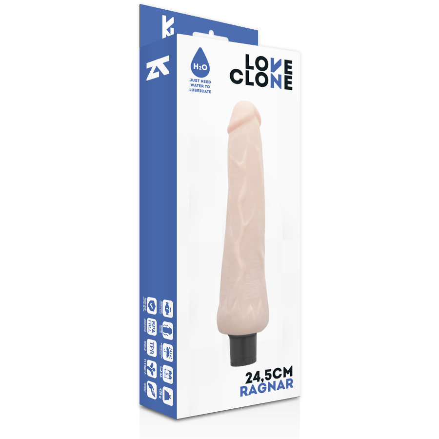 Dildo Realistico Autolubrificante Loveclone Ragnar — 24,5 cm