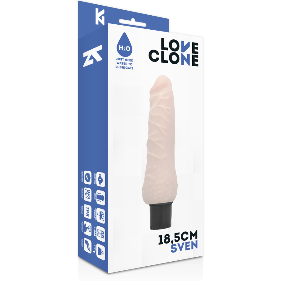 Vibratore Realistico Autolubrificante Loveclone Sven — 18,5 cm