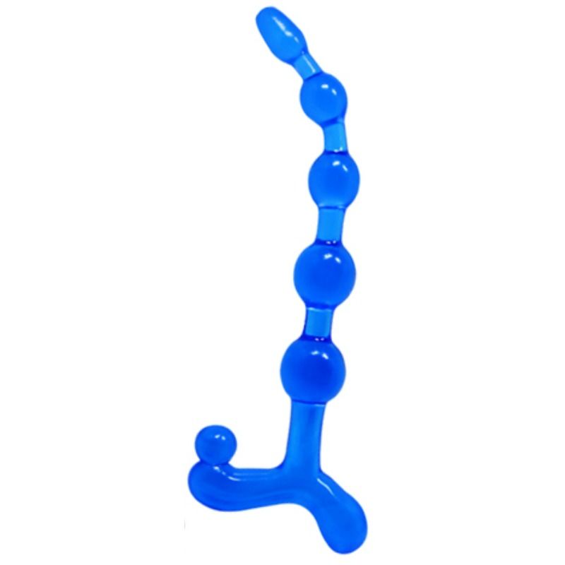 Palline Anali Flessibili Baile Twist — TPR Nodulate, Blu