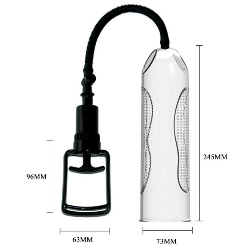 Pompa Pene Vibrante Pretty Love Male — Trasparente con Scala